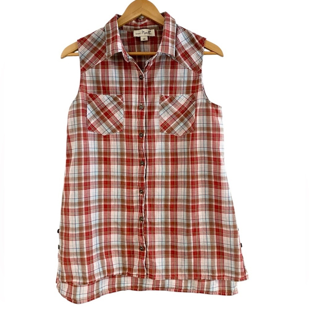 Simply Noelle Plaid Blouse, Size S
